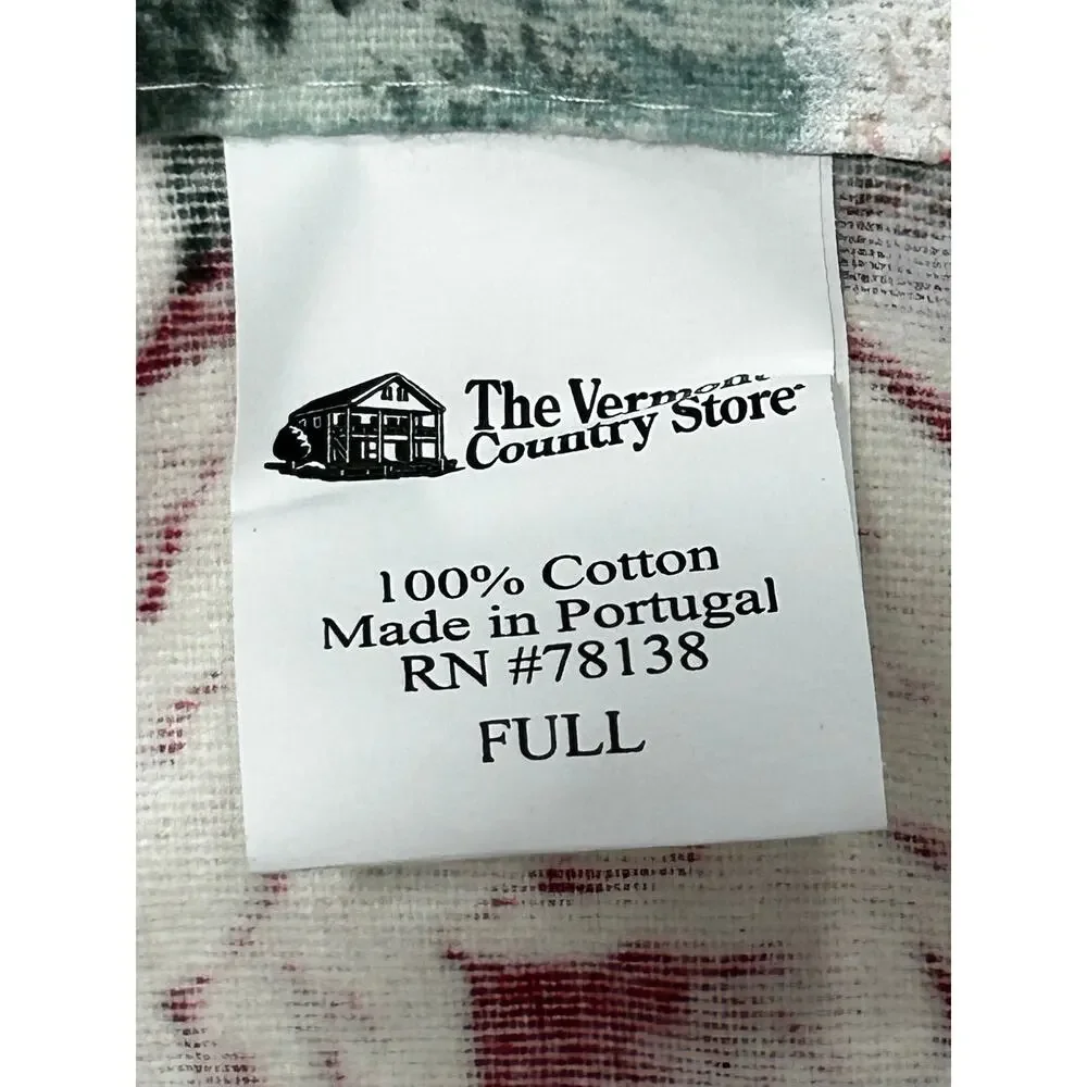 Vintage The Vermont Country Store Portuguese Cotton Floral Tablecloth